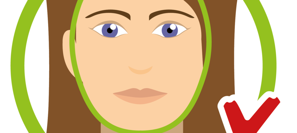 image of girl hair on face